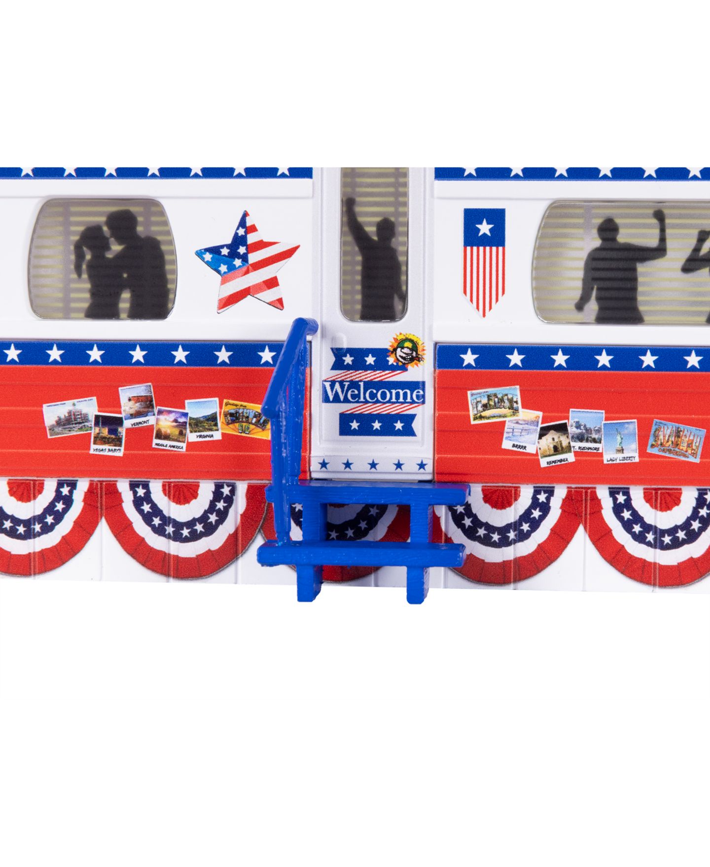 Детская игрушка Lionel O Gauge Patriotic Plug-Expand-Play Illuminated Mobile Home Trailer — фото 6