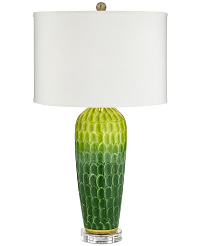 kathy ireland home by Pacific Coast Shades of Green Ceramic Waimanalo Forest Table Lamp
