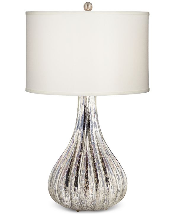 Kathy Ireland Pacific Coast Ribbed Antique Blue Mercury Table Lamp