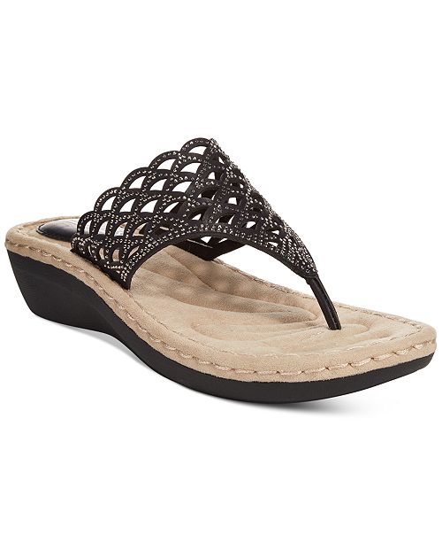White Mountain Cliffs by Cameo Thong Wedge Sandals & Reviews - Sandals ...