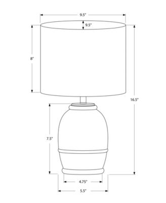 Lighting 16" Plastic Table Lamp