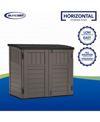 Horizontal 4 Foot x 2.5 Foot Outdoor/Garden Storage Shed, Stoney Grey