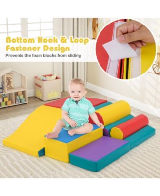 7-Piece Soft Foam Climbing Blocks Playset for Babies and Toddlers