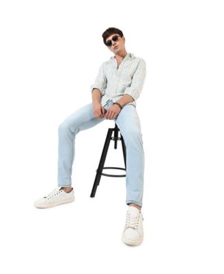 Men's Multicolour Checkered Regular Fit Casual Shirt