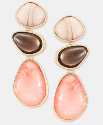 Mixed Stone Triple Drop Earrings, Macy's Exclusive