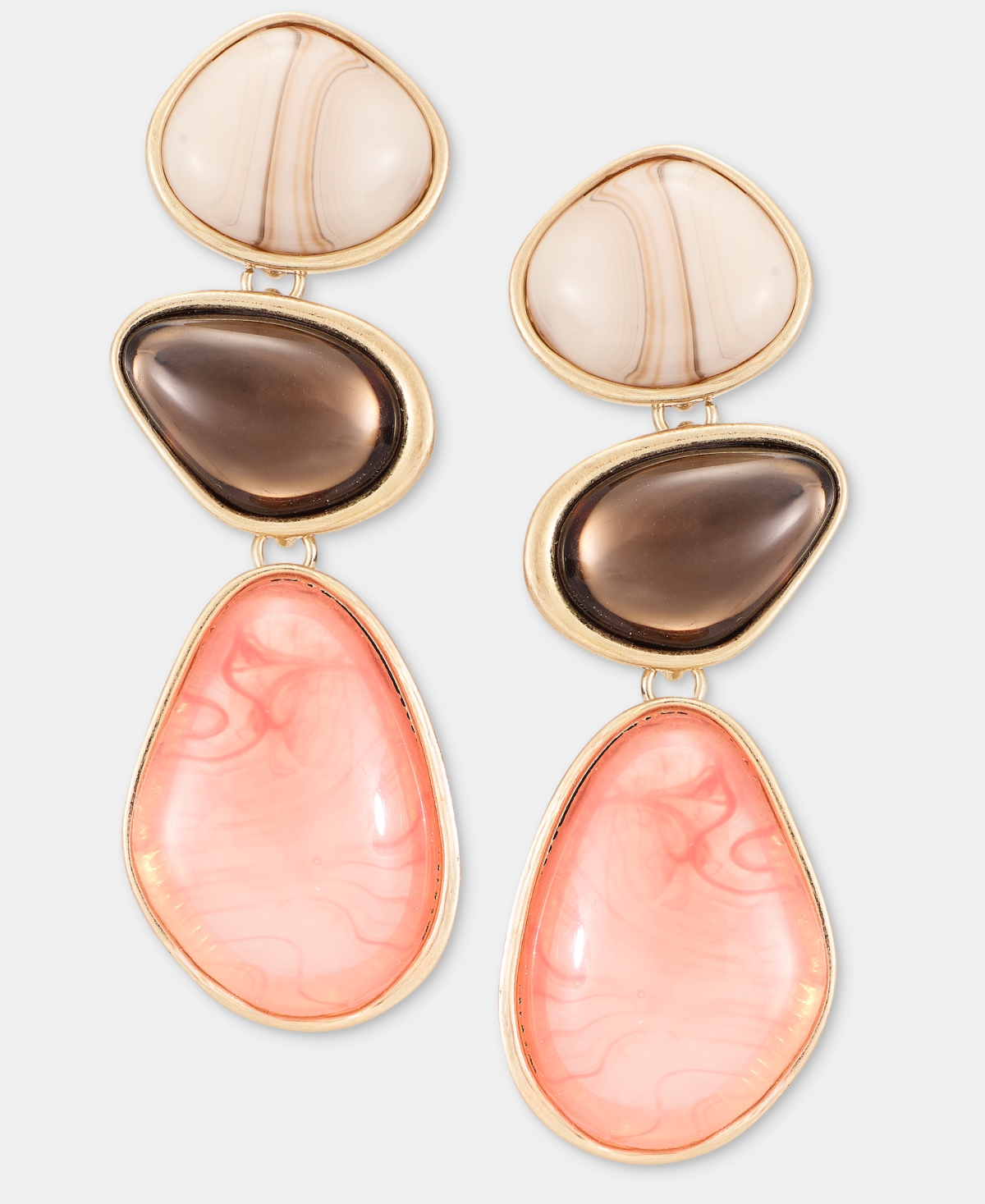 Style & Co Mixed Stone Triple Drop Earrings, Macy's Exclusive