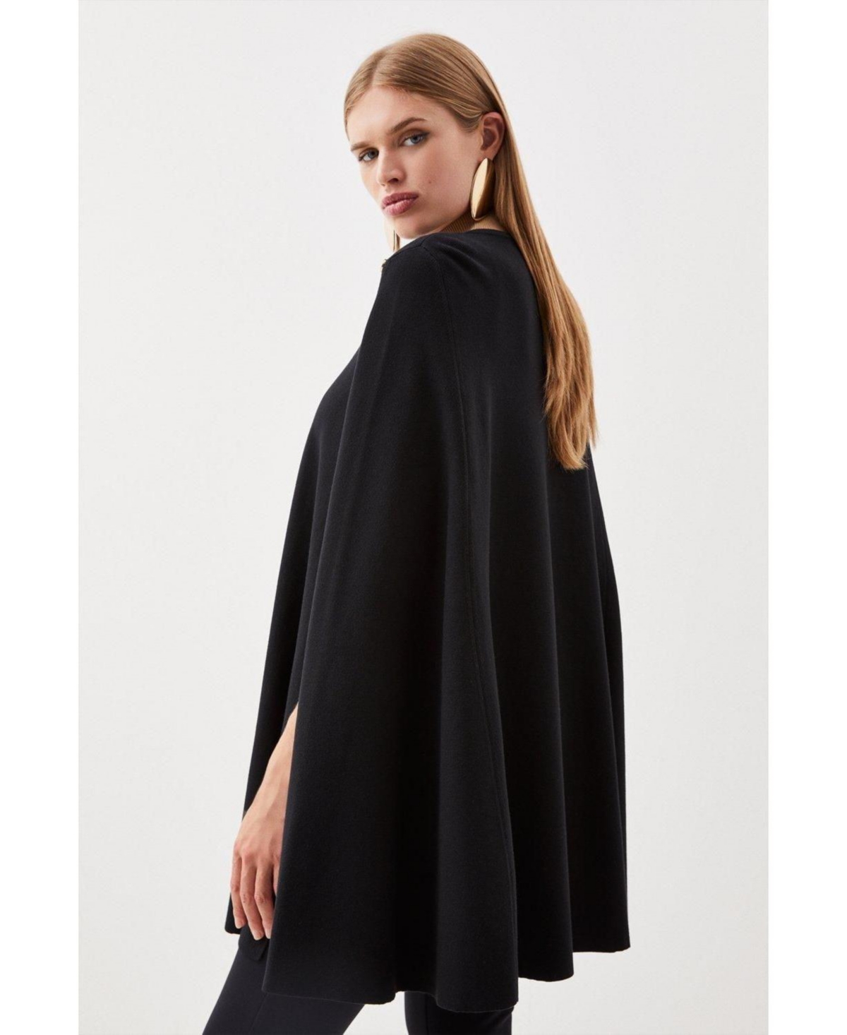 Karen Millen Women's Popper Detail Knit Cape