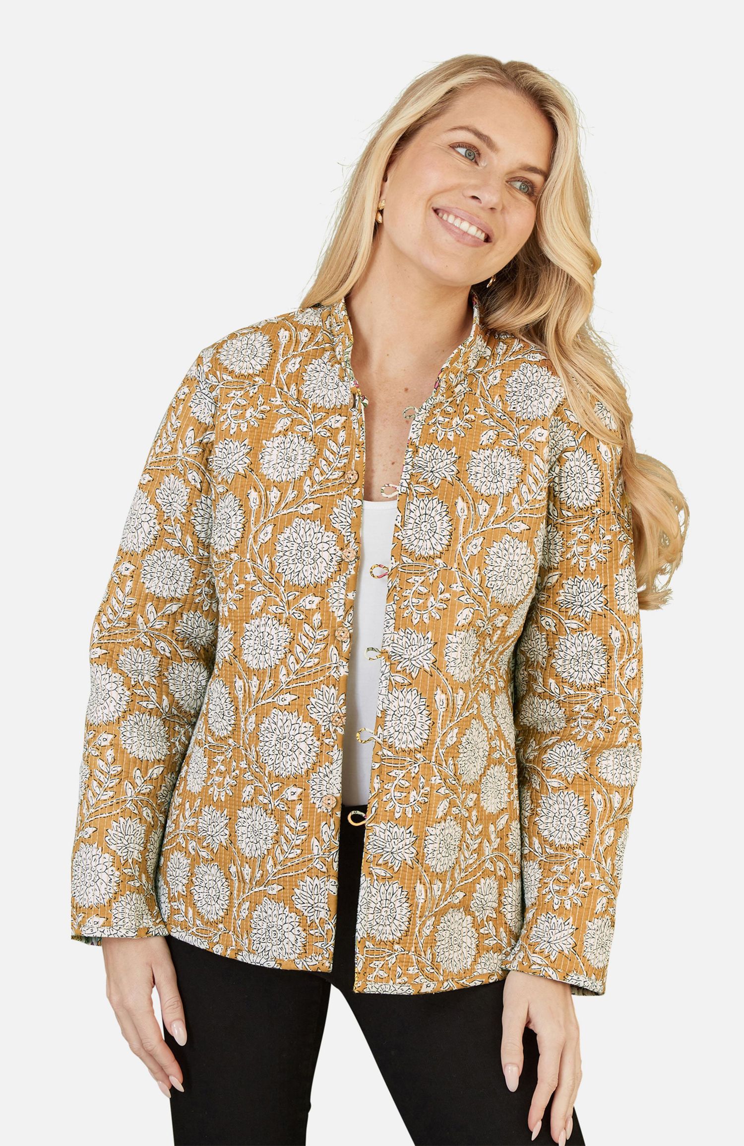 Women's Sunflower Reversible Quilted Jacket