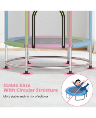 55-Inch Kids Trampoline with Safety Net for Ages 3–6