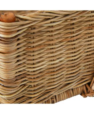 Decorative Handwoven Rattan Hanging Basket, Brown
