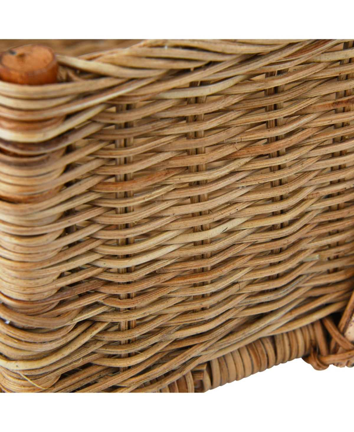 Storied Home Decorative Handwoven Rattan Hanging Basket, Brown