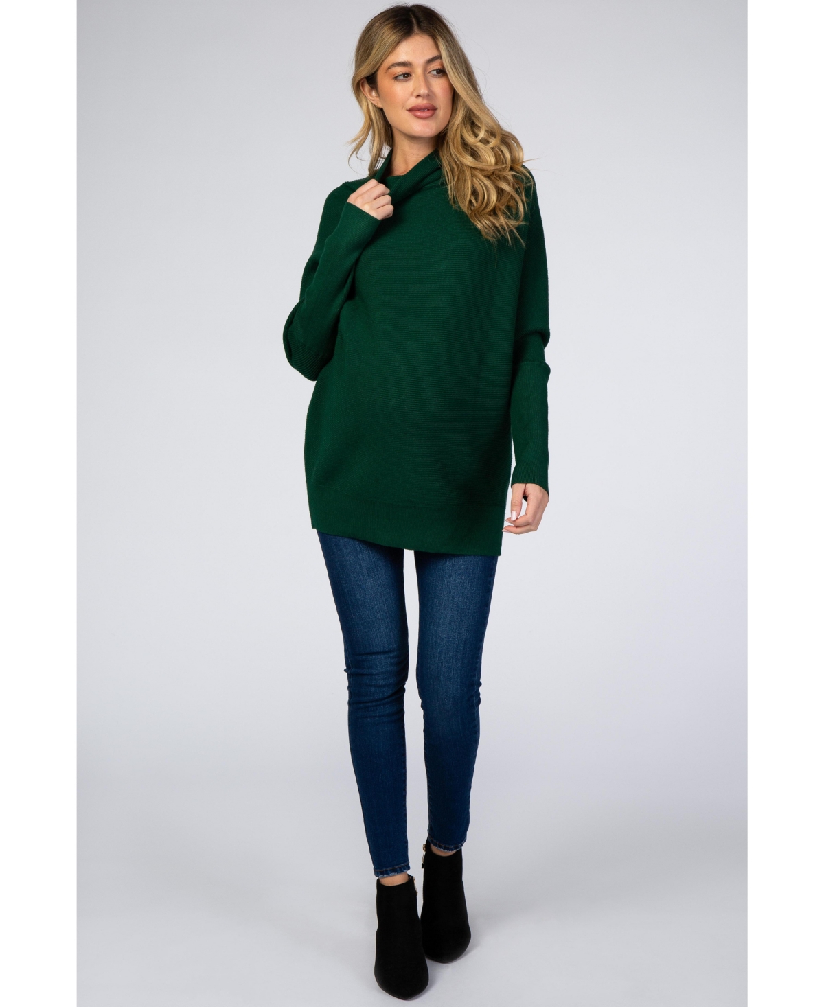 Pinkblush Maternity Burgundy Funnel Neck Dolman Sleeve Sweater