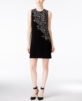 macy's black sheath dress