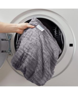 Ultra Soft & Light Ribbed Fleece Blanket - Throw/Travel 50"x60"