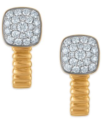 Macy's - White Diamond Drop Earrings (0.50 ct. t.w.) in 14K Yellow Gold