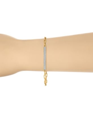 White Diamond Bracelet (0.25 ct. t.w.) in 14k Yellow Gold