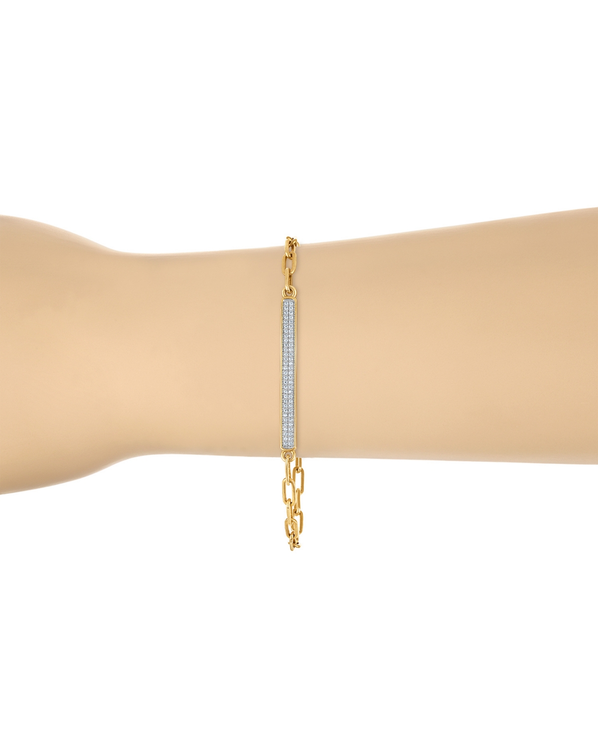 Macy's White Diamond Bracelet (0.25 ct. t.w.) in 14k Yellow Gold