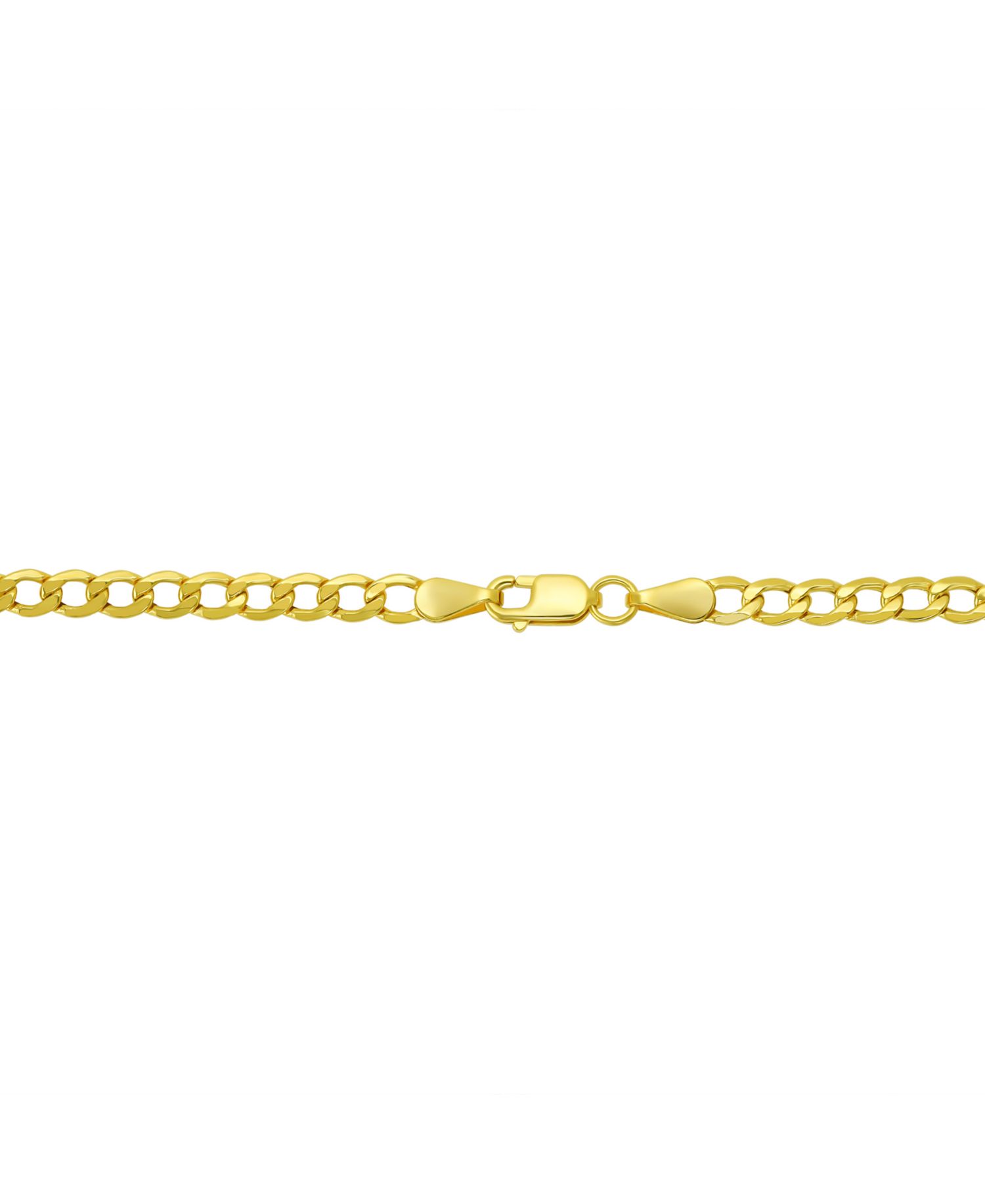 Beveled Curb Link Necklace in 18k Yellow Gold