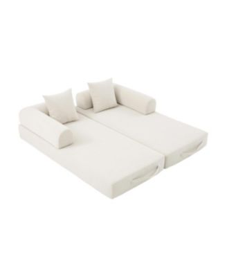 Foldable & Compressible Sofa with Metal Frame for Small Spaces