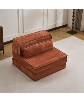 Streamdale Compression Sofa, Convertible Floor Sofa Bed, Modular Sectional Sofa, Orange