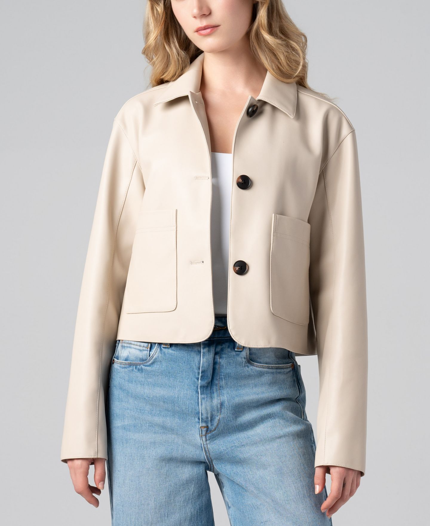 Женская куртка Blank NYC Button-Front Long-Sleeve Jacket — фото 1