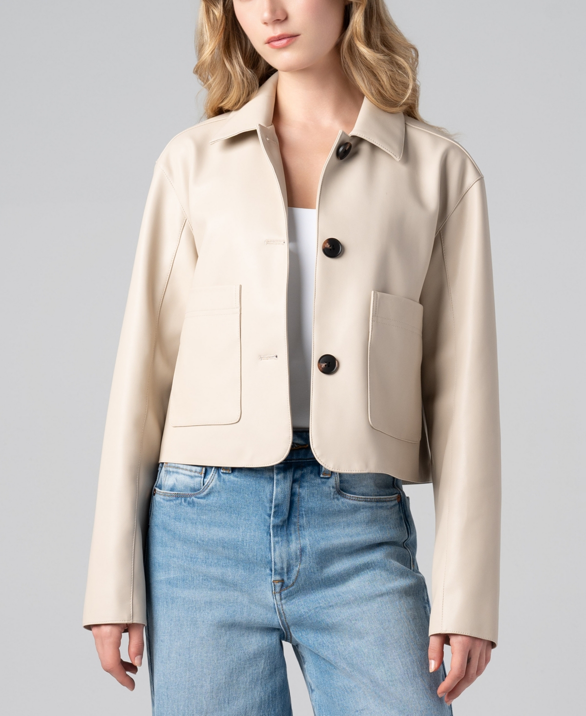 Blank Nyc Women's Button-Front Long-Sleeve Jacket