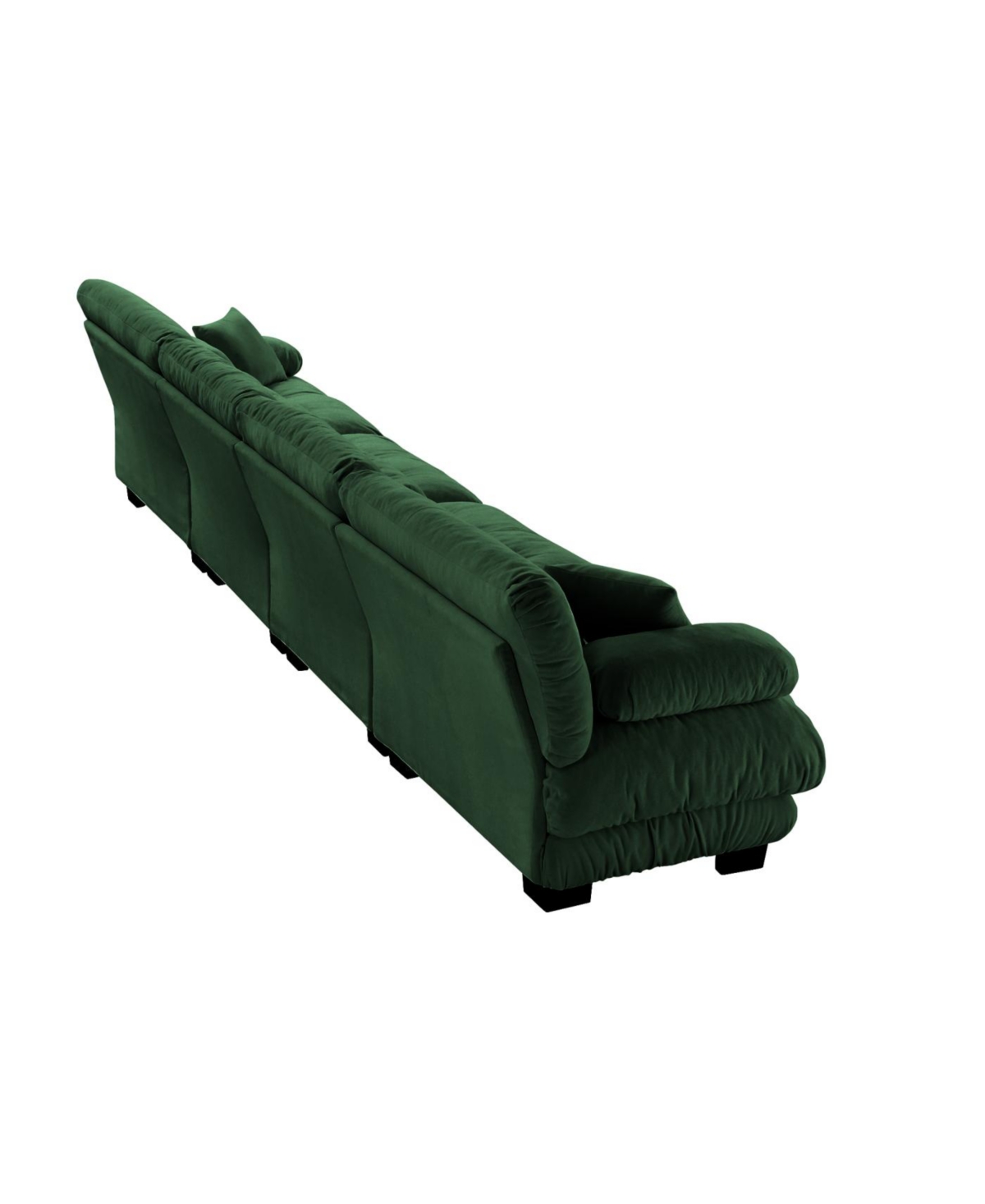 Streamdale 4-Seater Chenille Sectional Sofa - Comfy Upholstered Couch for Living Room