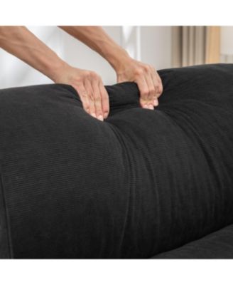 Streamdale Adjustable Corduroy Floor Sofa with Straps for Versatile Configurations