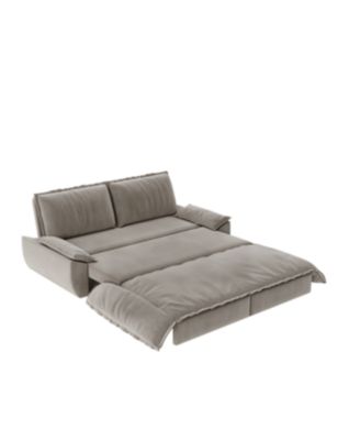 73.2" Queen Pull Out Sofa Bed, 3-in-1 Convertible Sleeper Sofa, Grey