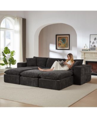 Modern Chenille cloud sofa, freely combinable, comfortable to sit on, suitable for modern living room furniture in homes, apartments, and offices