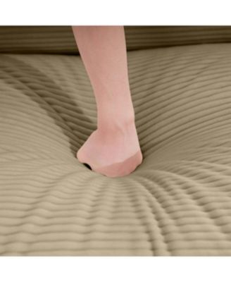 Mid-Century Modern Tan Corduroy Sectional Set with Pillows