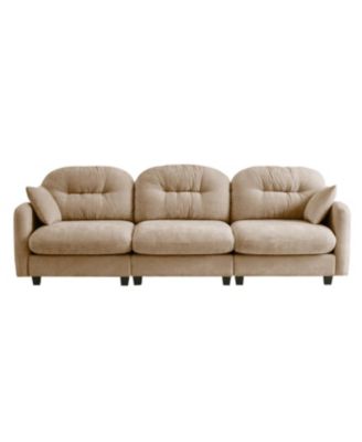 Streamdale Three-Seater Modular Chenille Sectional Couch with Tufted Cushions, Camel