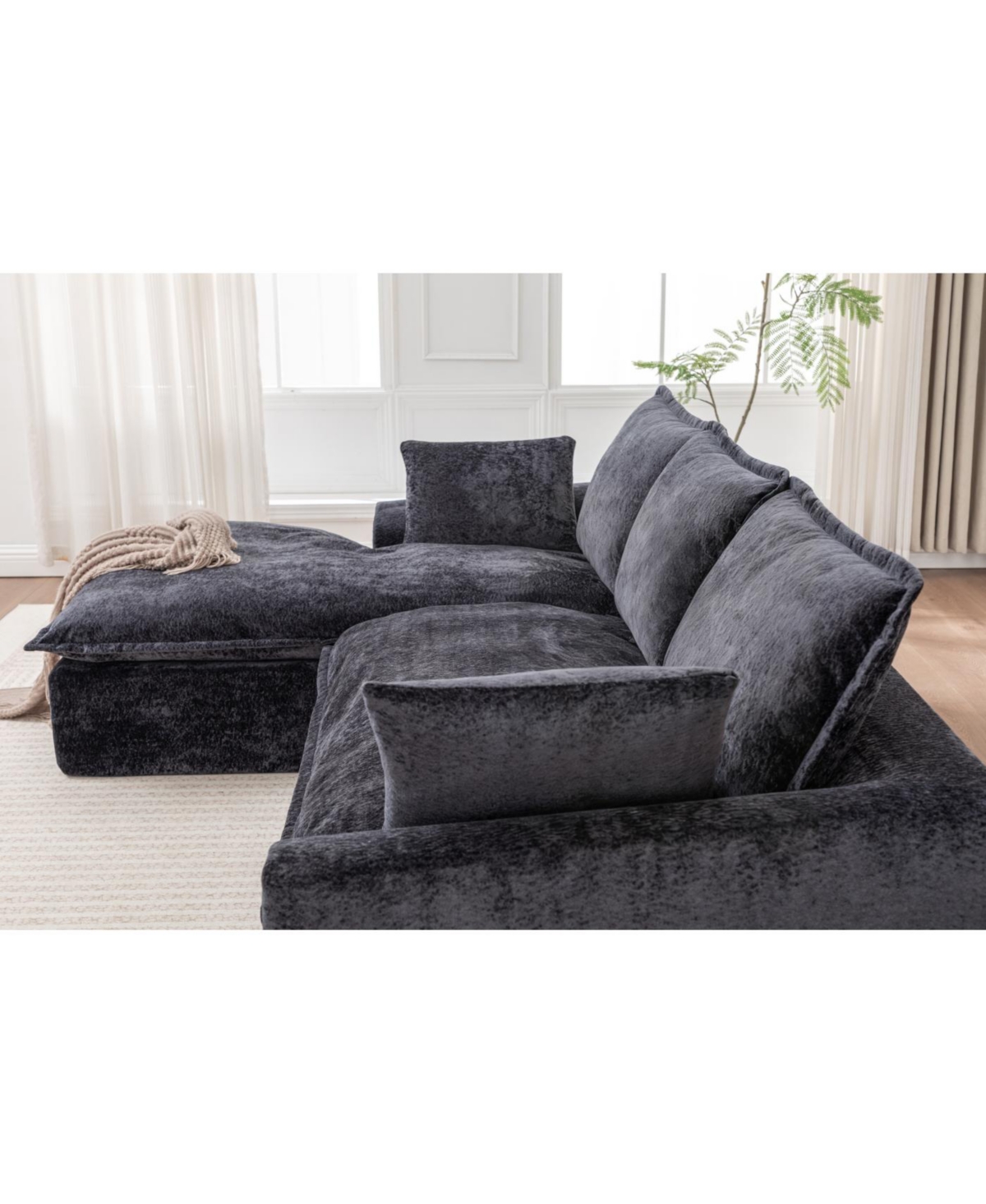 Streamdale 103" Cloud Sectional Couch with L-Shape Chaise, Modern Modular Sofa