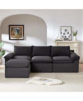 Modern corduroy cloud sofa, freely combinable, comfortable for homes, apartments, offices