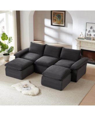 Streamdale Modern corduroy cloud sofa, freely combined, comfortable sitting experience
