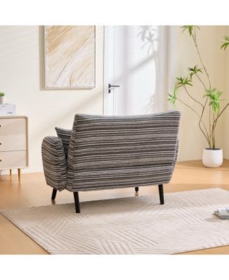 Streamdale Modern two-seater sofa with armrests, pillows, and storage pockets