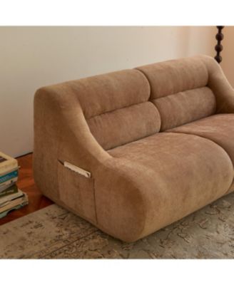 Streamdale Shoes sofa-in-a-Box Memory Foam 2-Seater Couch, No Install, Easy Transport, Brown