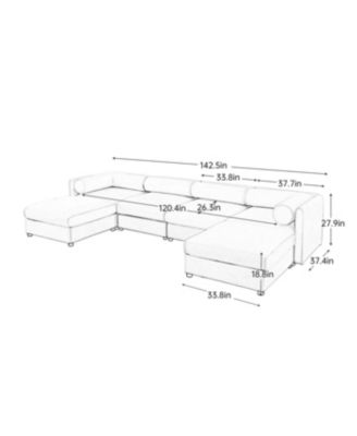 Streamdale Modular Sectional Sofa with Storage, Extra Large U Shaped Couch