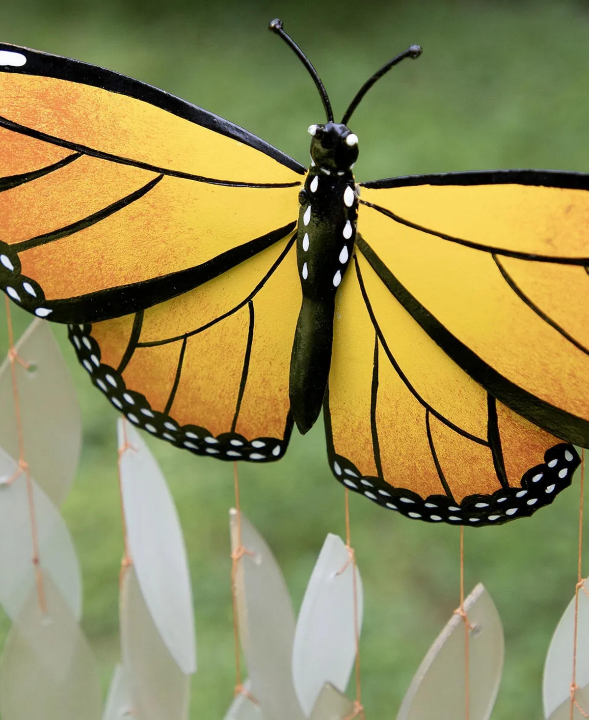 Uncommon Goods Monarch Glass & Iron Alloy Wind Chime