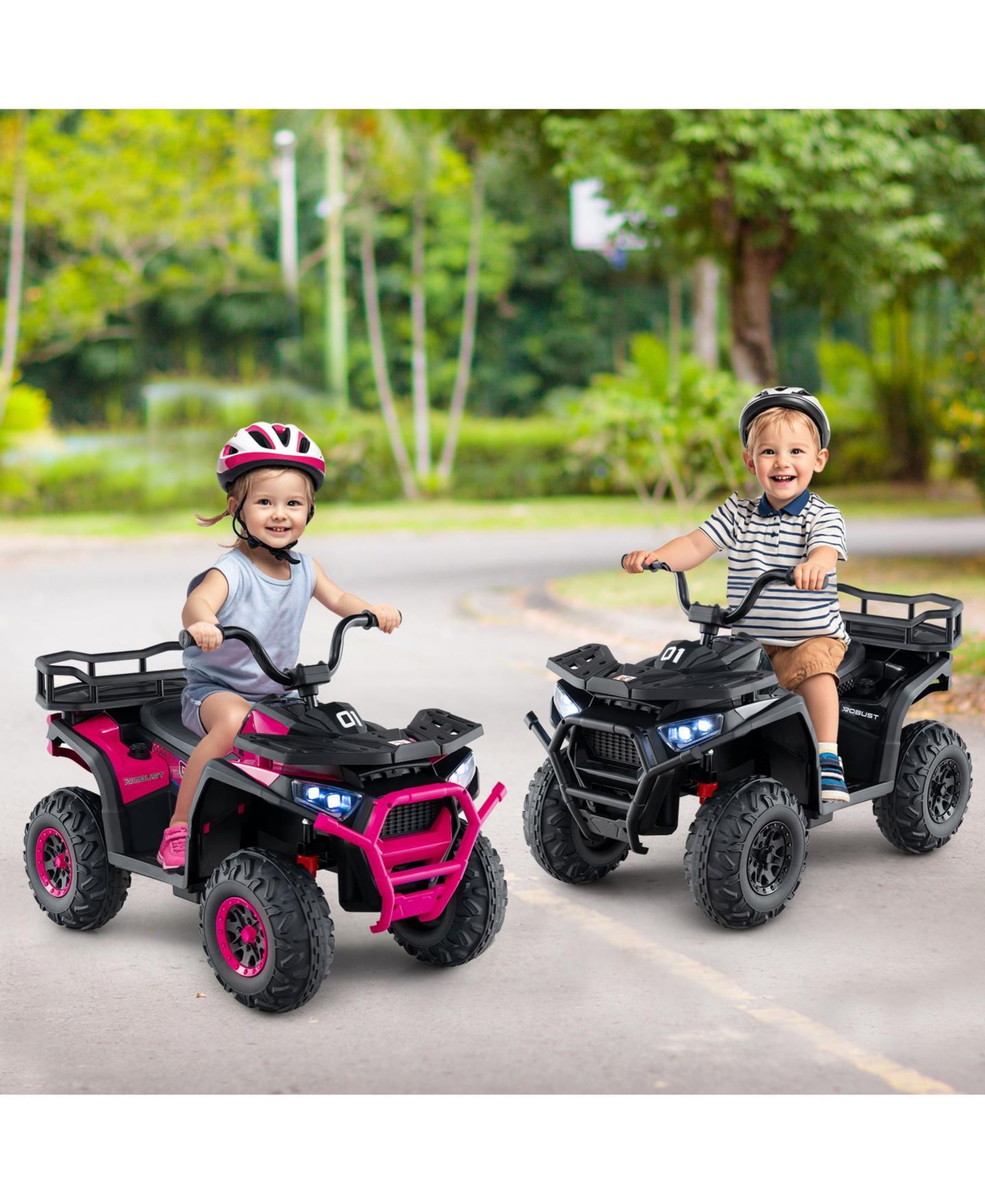 Детская игрушка HONGGE 24V Electric Ride-On Atv Quad with LED Lights, Ages 3+, цвет: Чёрный — фото 7