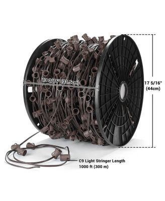 1000Ft C9 Christmas Light Spool Set Commercial UL Listed Light Sockets