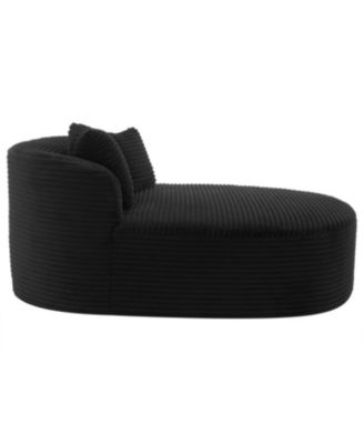 Streamdale Modern Chaise Lounge Sofa Boneless Couch 51.6" Sofa Bed Black