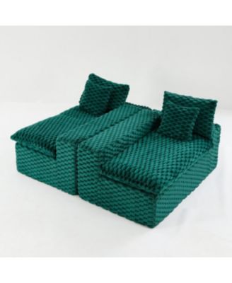 Luxury Green Turtle Velvet Multifunctional Sofa