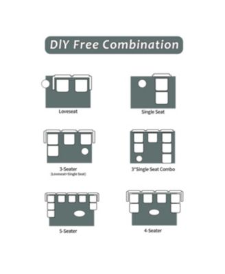 Streamdale Modern Memory Foam Sofa, Single Chaise, Pet-Friendly Cloud Modular Sectional, Green