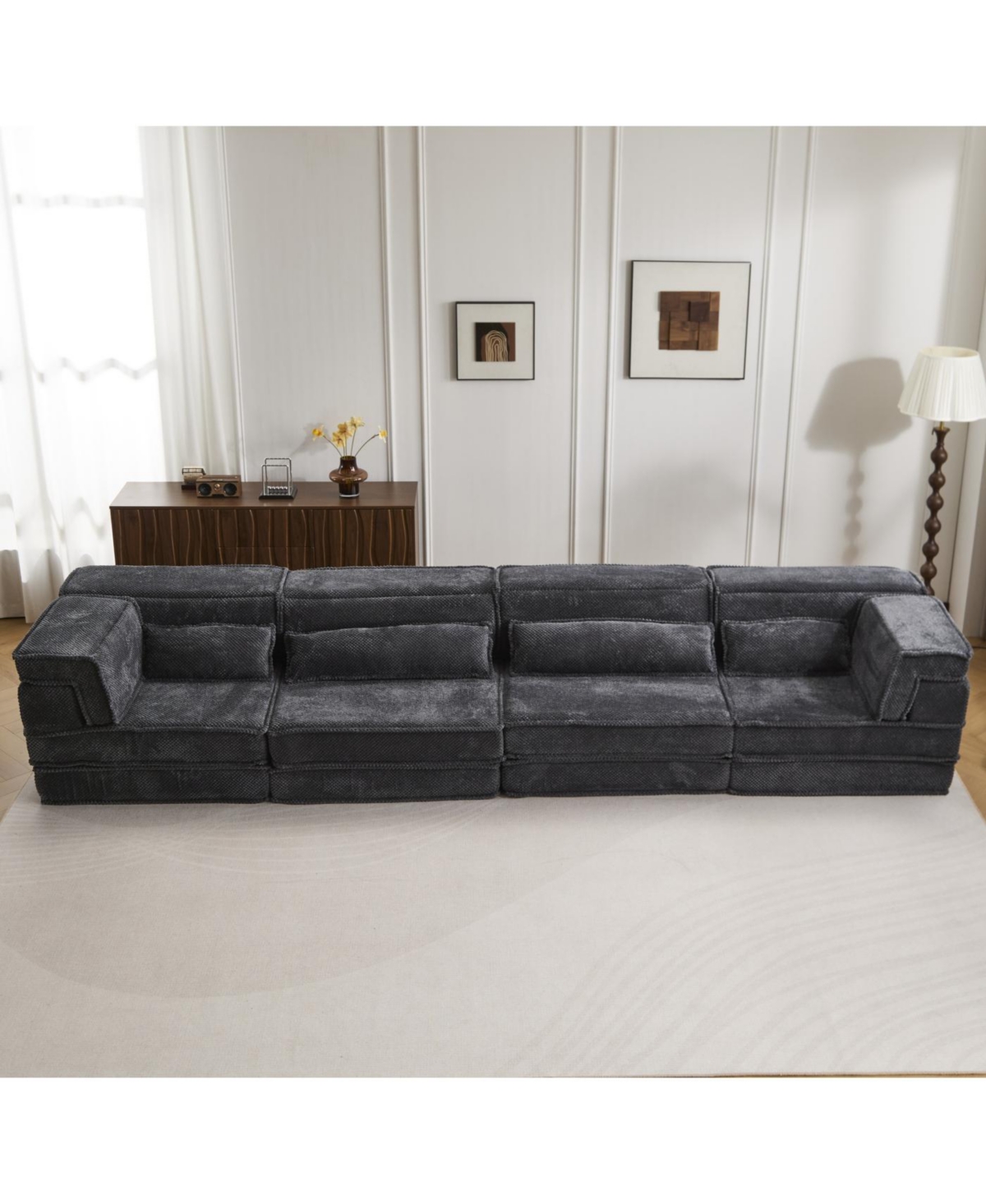 Streamdale Furniture Streamdale Compression Sofa, Convertible Floor Sofa