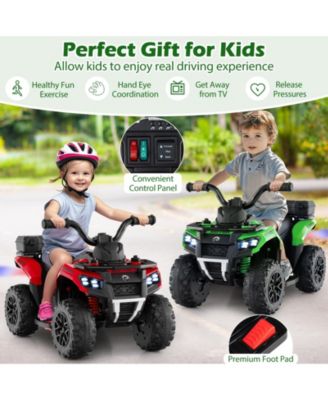 6V Kids Ride-On ATV with Spray Function, Music, and Rear Storage Box