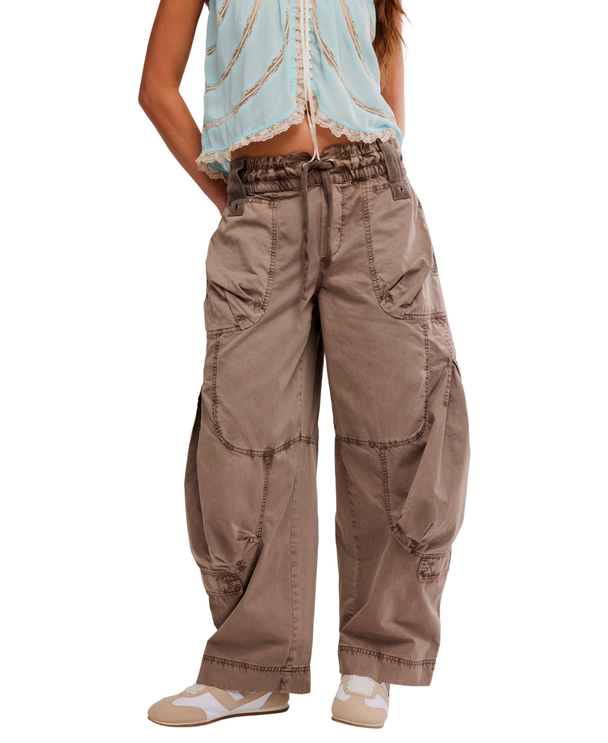 Free People Women's Onset Mid-Rise Parachute Pants