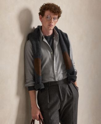 Men's Classic-Fit Long-Sleeve Checked Shirt