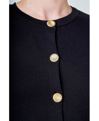 Women's Short Sleeve Button-Up Cardigan