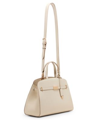 Large Belted Satchel with Convertible Strap